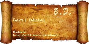 Bartl Dániel névjegykártya